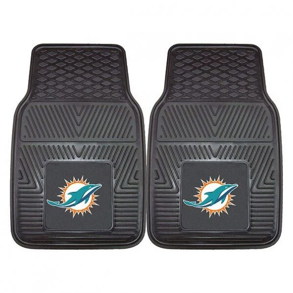 Miami Dolphins Vinyl Car Mats, 2Pc, PK2