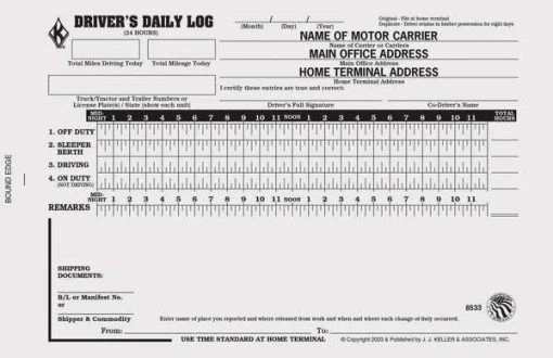 Drivers Logbook, w/Carbon