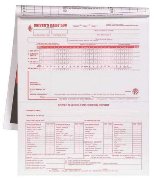 Detail Drivers Daily Logbook, Carbonless