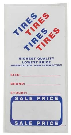 Slip-N-Grip Adhesive Tire Lbl, Roll, Paper, PK500