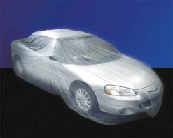 Slip-N-Grip Car Cover, Large, Roll, Plastic, PK30