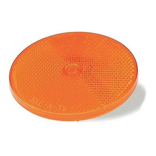 Reflector, Yellow, Round Shape, 3-5/16" dia