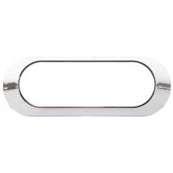 Bezel, Chrome, Oval, 29/32 in. W, Plastic