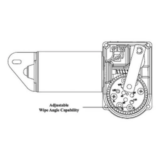 Wiper Motor, 2-1/2" Shaft, Heavy Duty