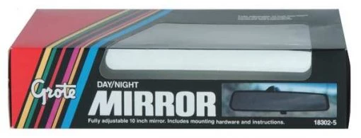 Grote Rear View Mirror, 10 x 2-7/16 In 1 Rear View Mirror, 10 x 2-7/16 In