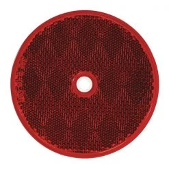 Buyers Products DOT Bolt-On Reflectors, Red, Round, 3-3/16"