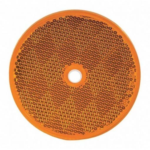 Buyers Products DOT Bolt-On Reflectors, Amber, Rnd, 3-3/16" 1 DOT Bolt-On Reflectors, Amber, Rnd, 3-3/16"