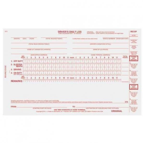 Bus Drivers Daily Logbook, With Carbon