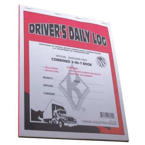 Drivers Daily Logbook 2 In 1, With Carbon