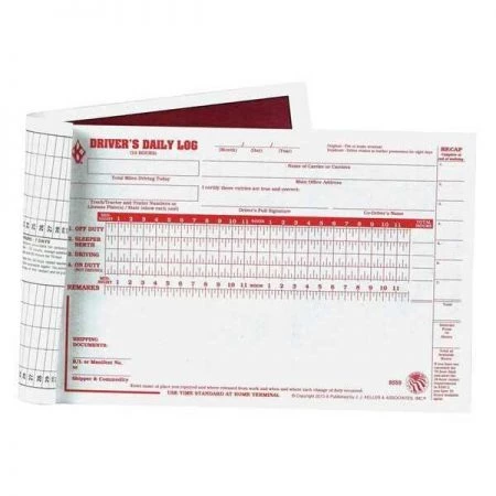 Jj Keller Detailed Driver Logbook, With Carbon