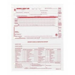 Jj Keller Driver Logbook 2 In 1, Carbonless, PK100