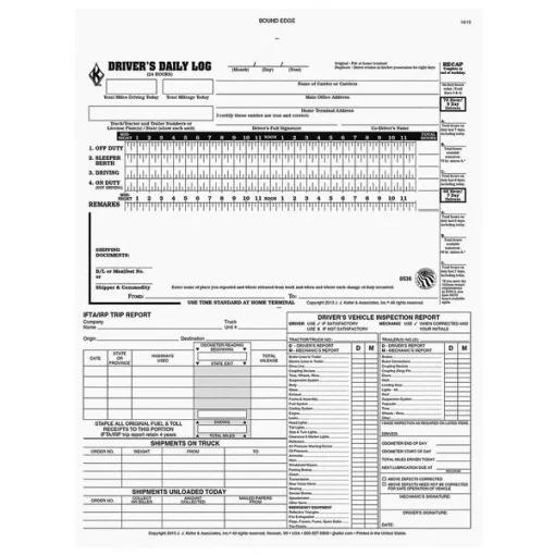 Drivers Logbook 5 In 1, Carbonless