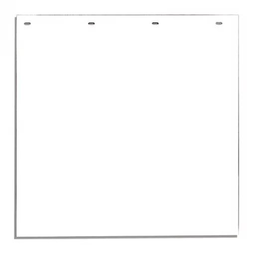 Mudflap, White, Polymer, 24" x 24", PK2