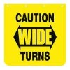 Buyers Products Mudflap, Caution Wide Turns, 24" x 24", PK2