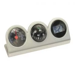 Custom Accessories Clock Compass, with Thermometer, Combo