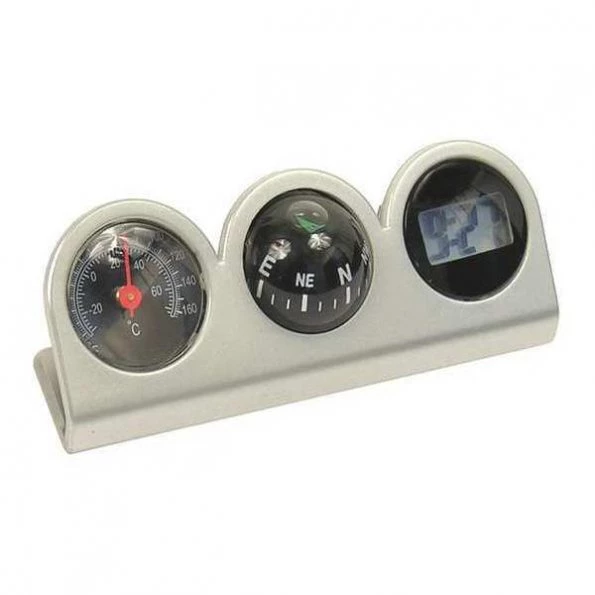 Custom Accessories Clock Compass, with Thermometer, Combo 1 Clock Compass, with Thermometer, Combo