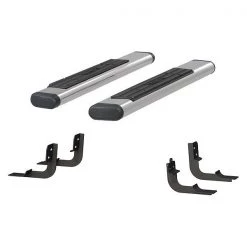 Aries 6" W Polished Stainless Steel Stainless Steel Side Bars with Brackets