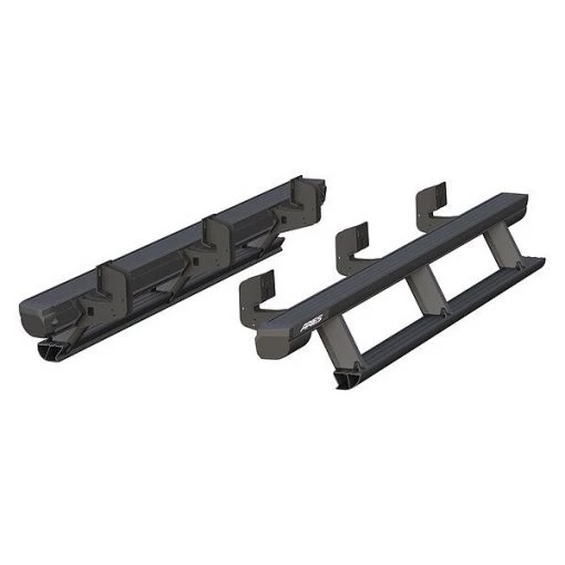 Black Powder Coated Aluminum Powered Running Boards