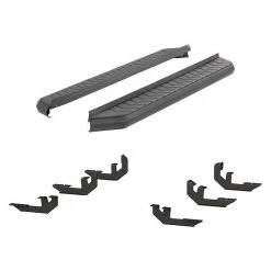 Aries 5" W Black Powder Coated Aluminum Running Boards