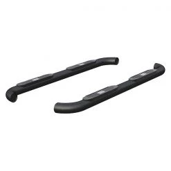 Aries 4" W Black Powder Coated Aluminum Side Bars