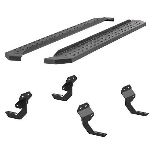 6-1/2" W Black Powder Coated Steel Running Boards