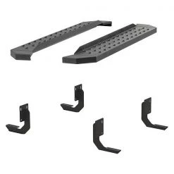 Aries 6-1/2" W Black Powder Coated Steel Running Boards