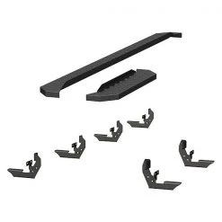 Aries 6-1/2" W Black Powder Coated Steel Running Boards