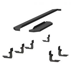 6-1/2" W Black Powder Coated Steel Running Boards