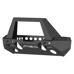 Aries Black Powder Coated Aluminum Front Bumper With Winch Housing