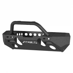 Aries Black Powder Coated Steel Front Bumper With Winch Housing