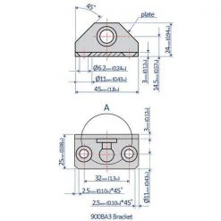 Marine Gas Spring Kit, 60 lb Force, M8