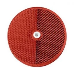 Zoro Select Color Reflector, Oval, Red, 12u0022 L