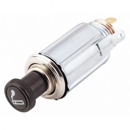 Victor Short Knob Lighter, Black/Silver