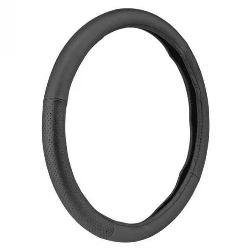 Steering Wheel Cover, Leather, Black