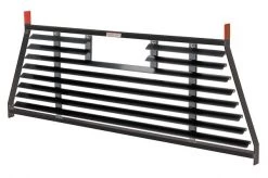 Weather Guard Louvered Cab Protector, Black, Steel, 71 In