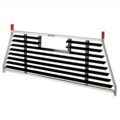Weather Guard Louvered Cab Protector, Blk/Wht, Stl, 71 In