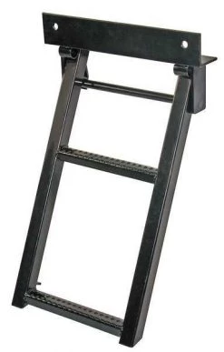 Black Powder Coated Steel Retractable Truck Steps